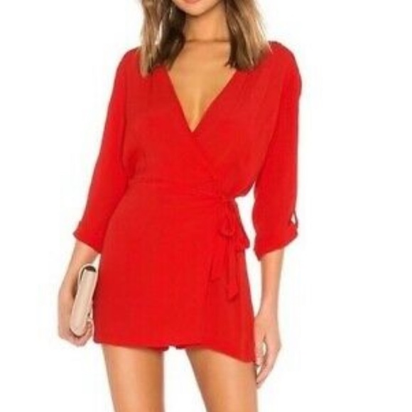 Yumi Kim Romper, With Tie Front Wrap in Navy Blue, Size Small - Picture 4 of 4